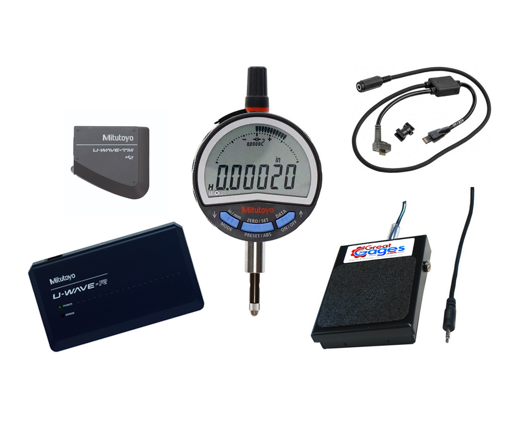 543-702B-UW Mitutoyo Digital Indicator to PC U-Wave Wireless Package .5