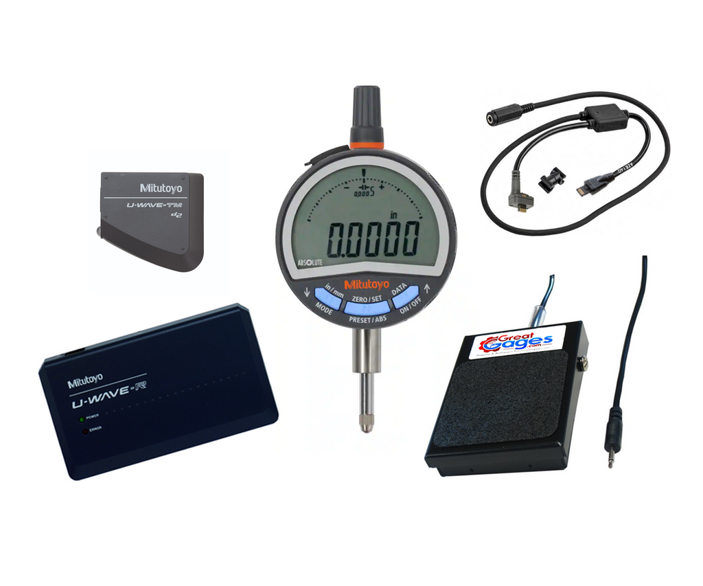 543-717B-UW Mitutoyo Digital Indicator to PC U-Wave Wireless Package Low Measuring Force, .5