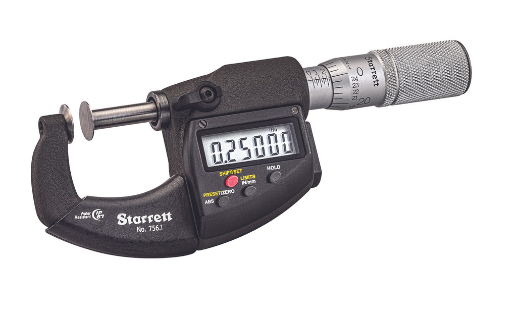 756.1FL-1 Starrett Disc Micrometer 0-1