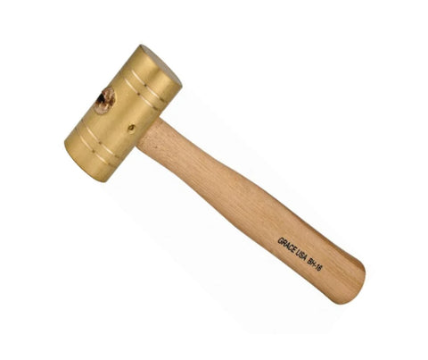 No-Mar Brass Head Hammer with Wood Handle - Various Sizes Hammers SPI 2