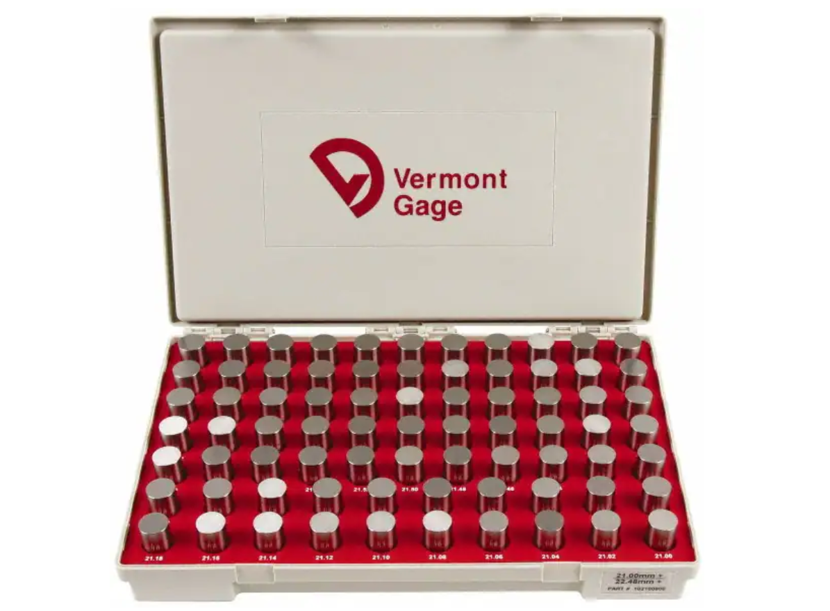 Vermont Steel Metric Gage Pin Set 21.00mm 22.48mm GreatGages