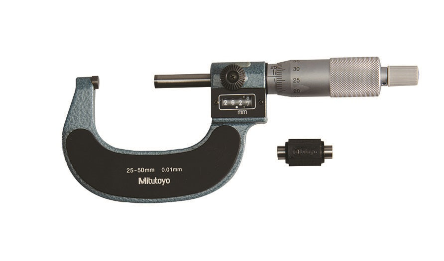 193-102 Mitutoyo Digit Micrometer 25-50mm, .01mm Grad Standard Micrometers Mitutoyo   