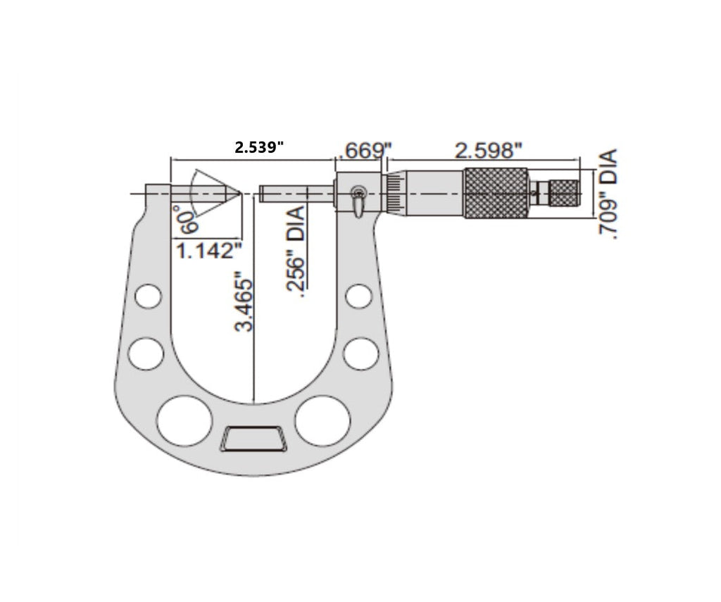 3288-2 INSIZE Deep Throat Micrometer 1