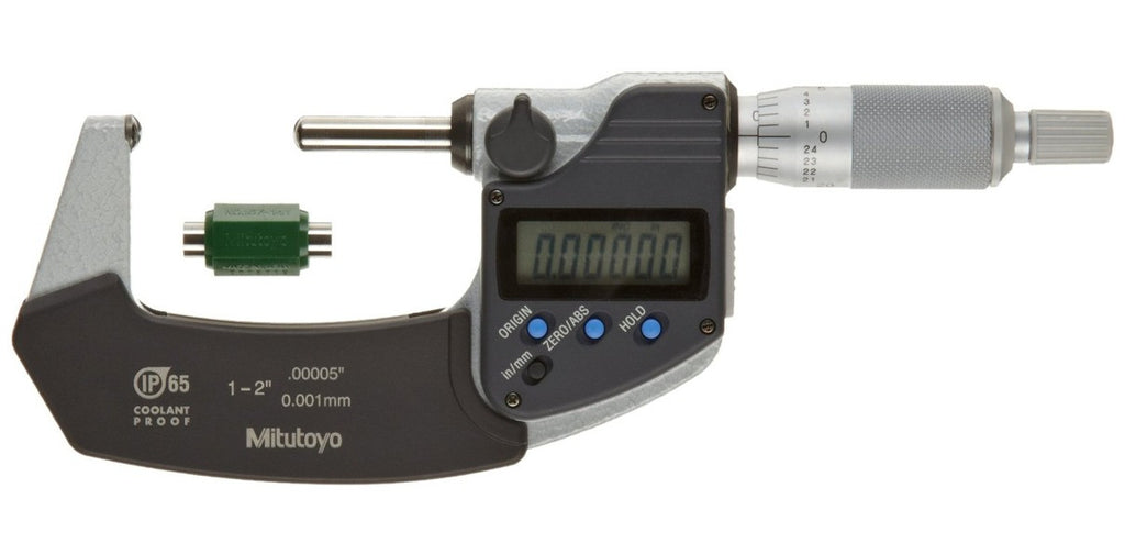 395-372-30-CAL Mitutoyo Ball Anvil & Spindle Micrometer 1-2