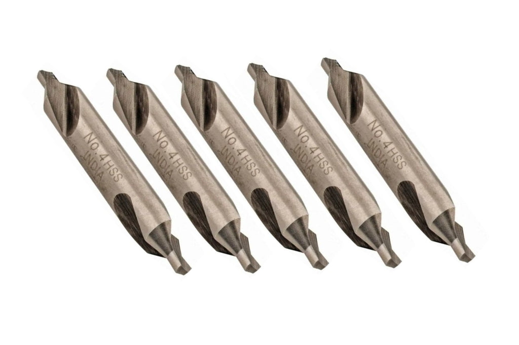43-270-8 Size 4, 60° Center Drill 5 Pc Cutting Tools SPI   