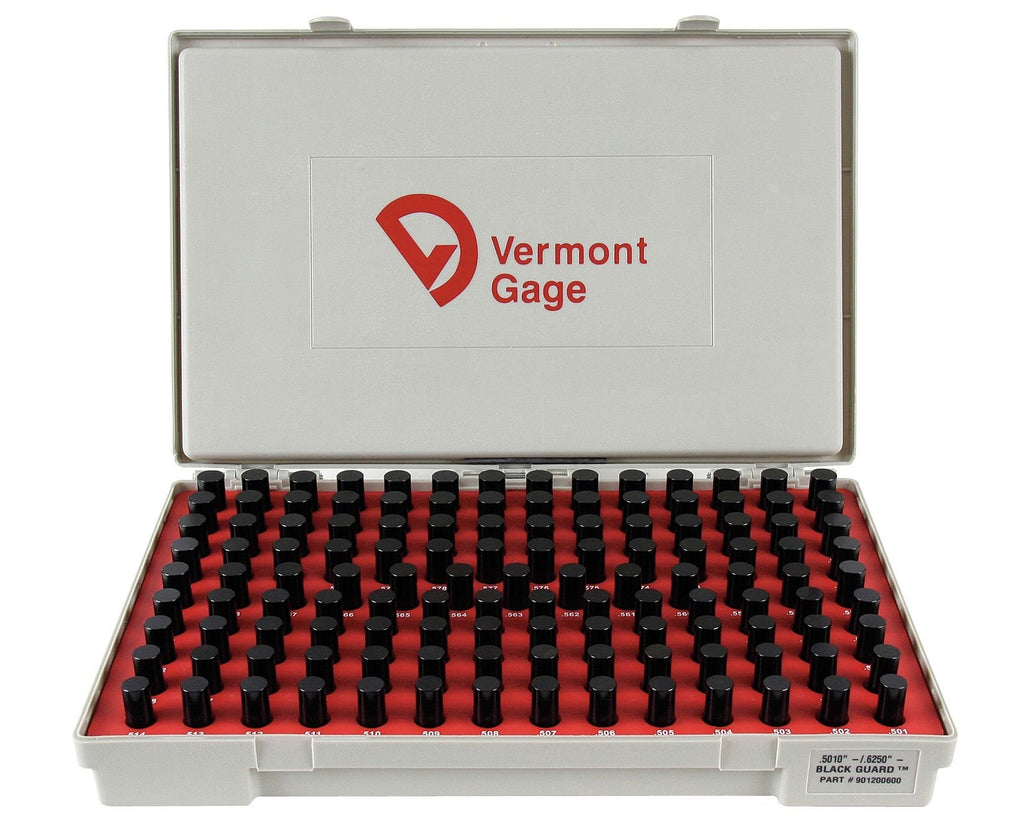 Vermont Black Guard Pin Set .5010 - .6250 Vermont Black Pin Gages Vermont   