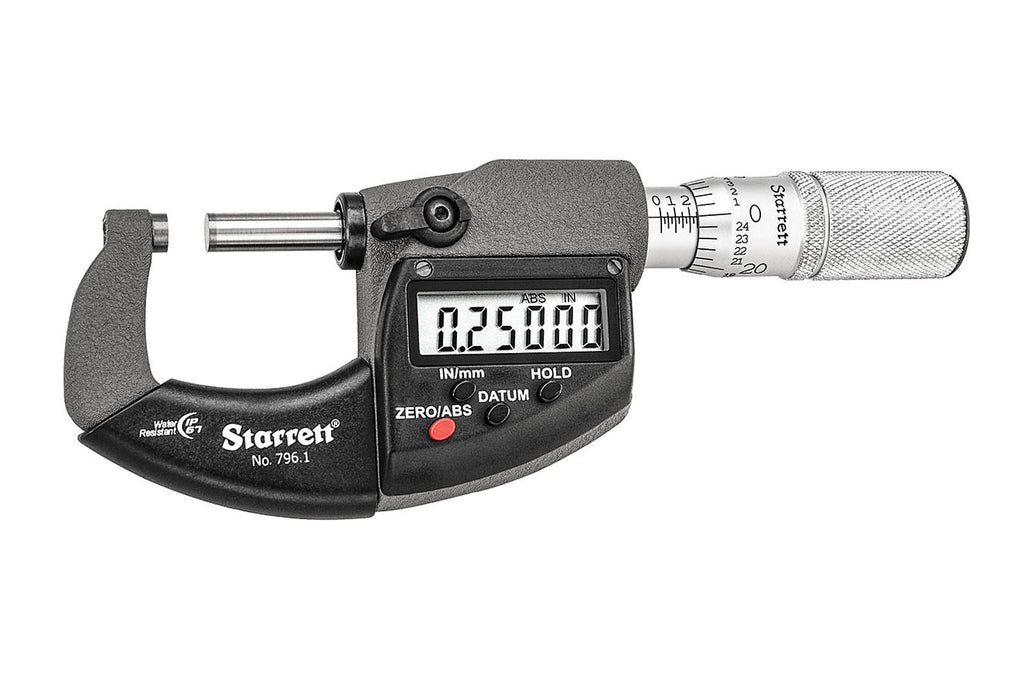 796.1XFL-1 Starrett Electronic Micrometer 0-1