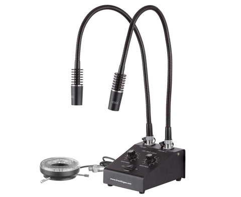 LED Dual Goose-Neck & Ring Light Illuminator Microscope Accessories vendor-unknown   