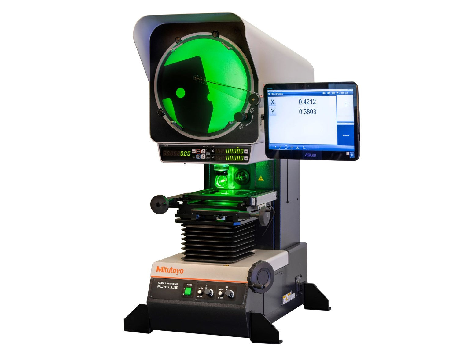 302-802-10-M2-Edge Mitutoyo PJ-PLUS Vertical Optical Comparator 8