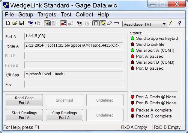 WedgeLink Standard Software Gage Interface Software MicroRidge   