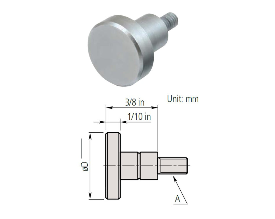 Mitutoyo Flat Contact Point - Varius Sizes
