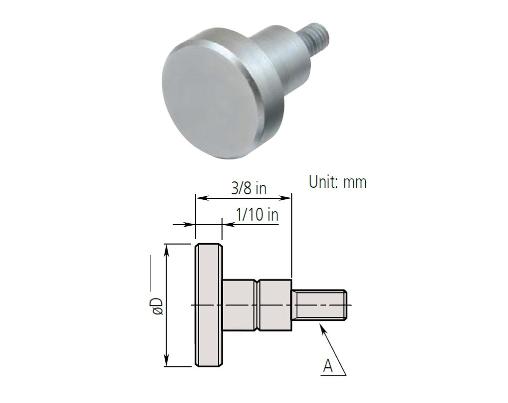 Mitutoyo Flat Contact Point - Various Sizes