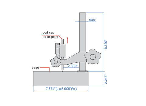 1159 INSIZE Digital Indicator & Granite Stand Package, .0005