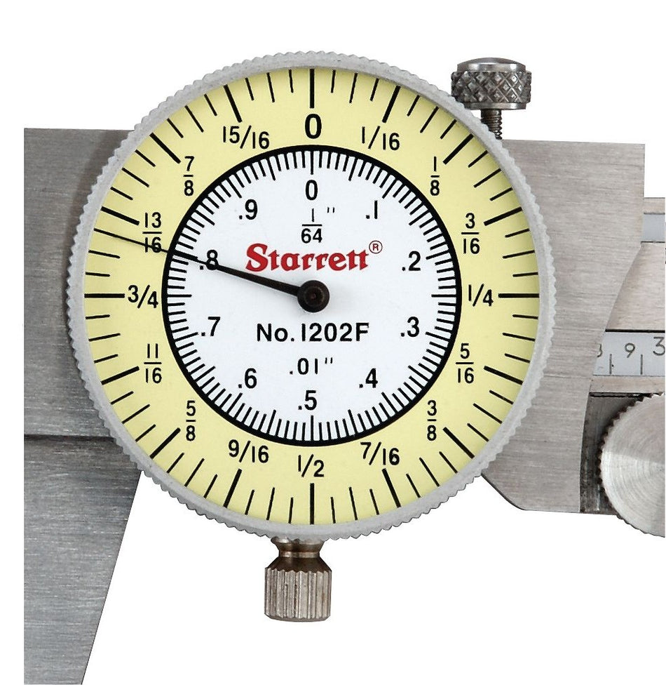 1202F-6 Starrett 6" Fractional Dial Caliper