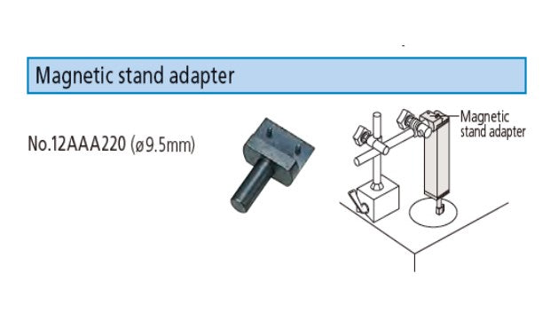 12AAA220 Mitutoyo SJ-210 and SJ-310 Magnetic Stand Adapter