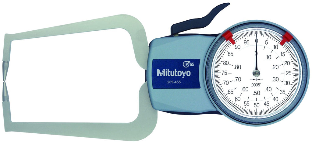 209-455 Mitutoyo Dial Caliper-Type Thickness Gage 0-.80