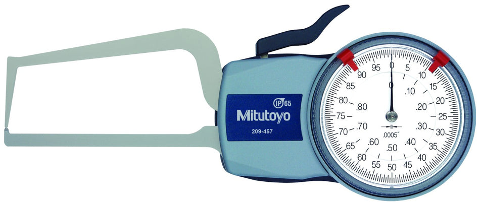 209-457 Mitutoyo Dial Caliper-Type Thickness Gage 0-.80"