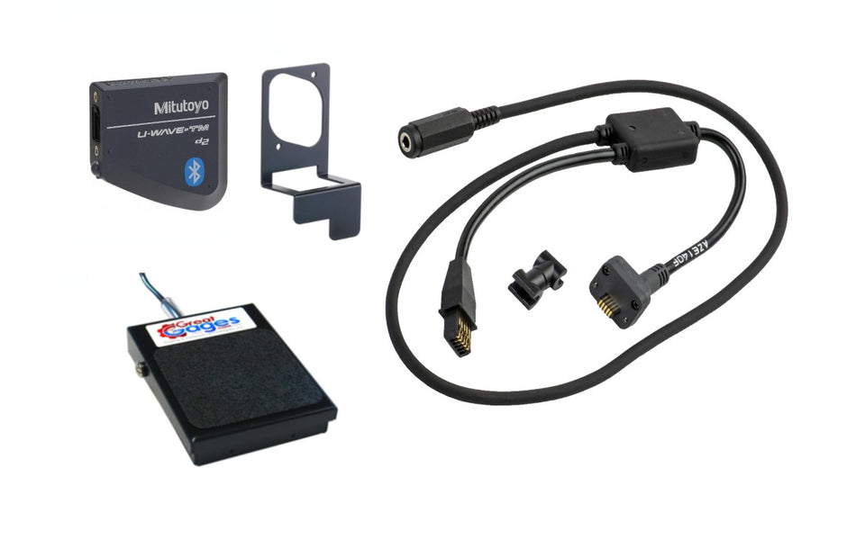 264-626-TYPF-FSW Mitutoyo U-Wave Bluetooth Transmitter, Connecting Cable and Footswitch for IDC Indicators