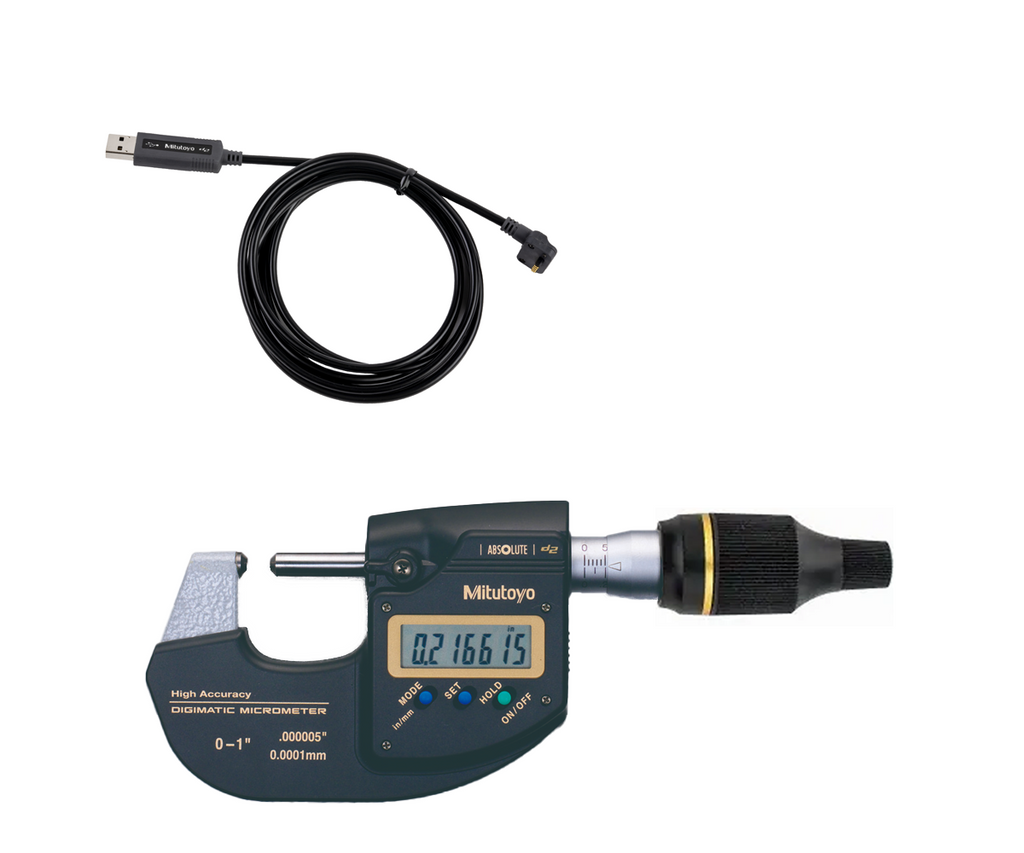 293-130-10-USB Mitutoyo Hi Resolution Micrometer to USB Package, 0-1