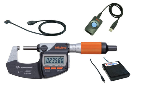 293-180-40-IP Mitutoyo QuantuMike Micrometer to USB Direct Package, 0-1