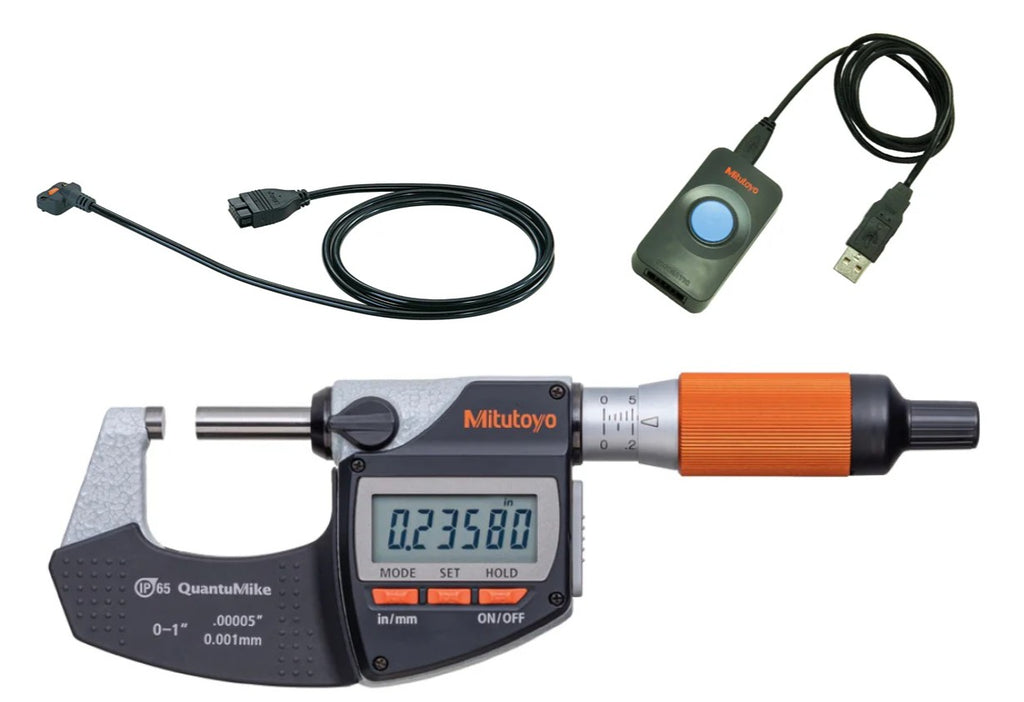 293-180-40-IP Mitutoyo QuantuMike Micrometer to USB Direct Package, 0-1