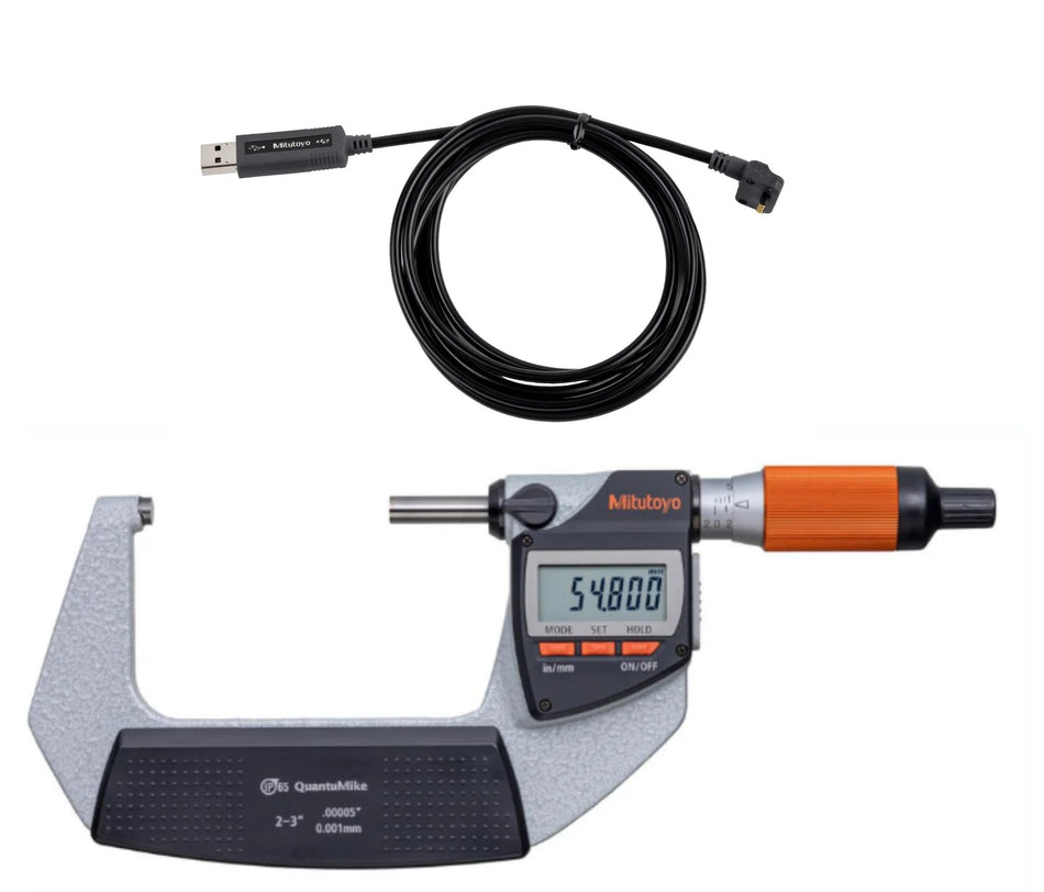 293-182-40-USB Mitutoyo QuantuMike Micrometer to USB Direct Package, 2-3" Range, .00005" Resolution
