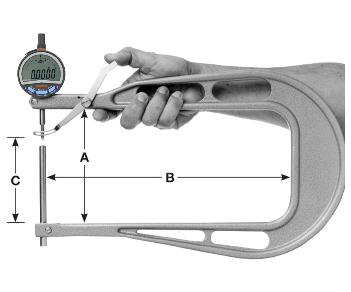 308-002M Deep Throat Thickness Gage – GreatGages