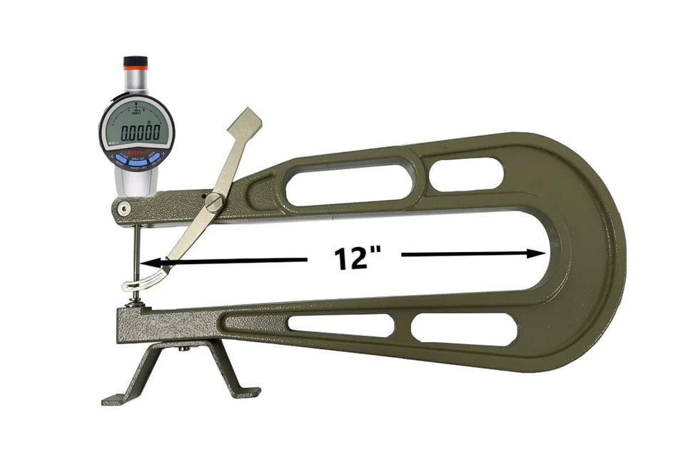 12" Deep Throat Thickness Gage 0-1", 12" Reach, .0005" Resolution
