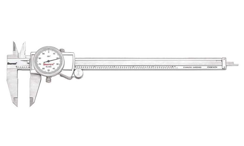 3202-8 Starrett Dial Caliper 0-8