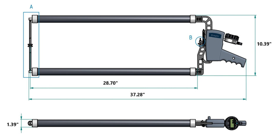 Long Reach Digital Thickness Gage 28" Reach