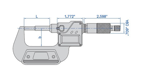 3532-75E INSIZE Digital Blade Micrometer 2-3