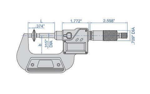 3594-2 INSIZE Digital Disc Micrometer 1-2