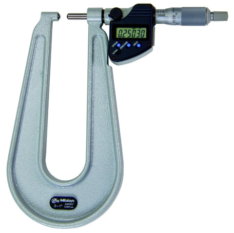 389-371-32-CAL Mitutoyo Deep Throat Micrometer 0-1