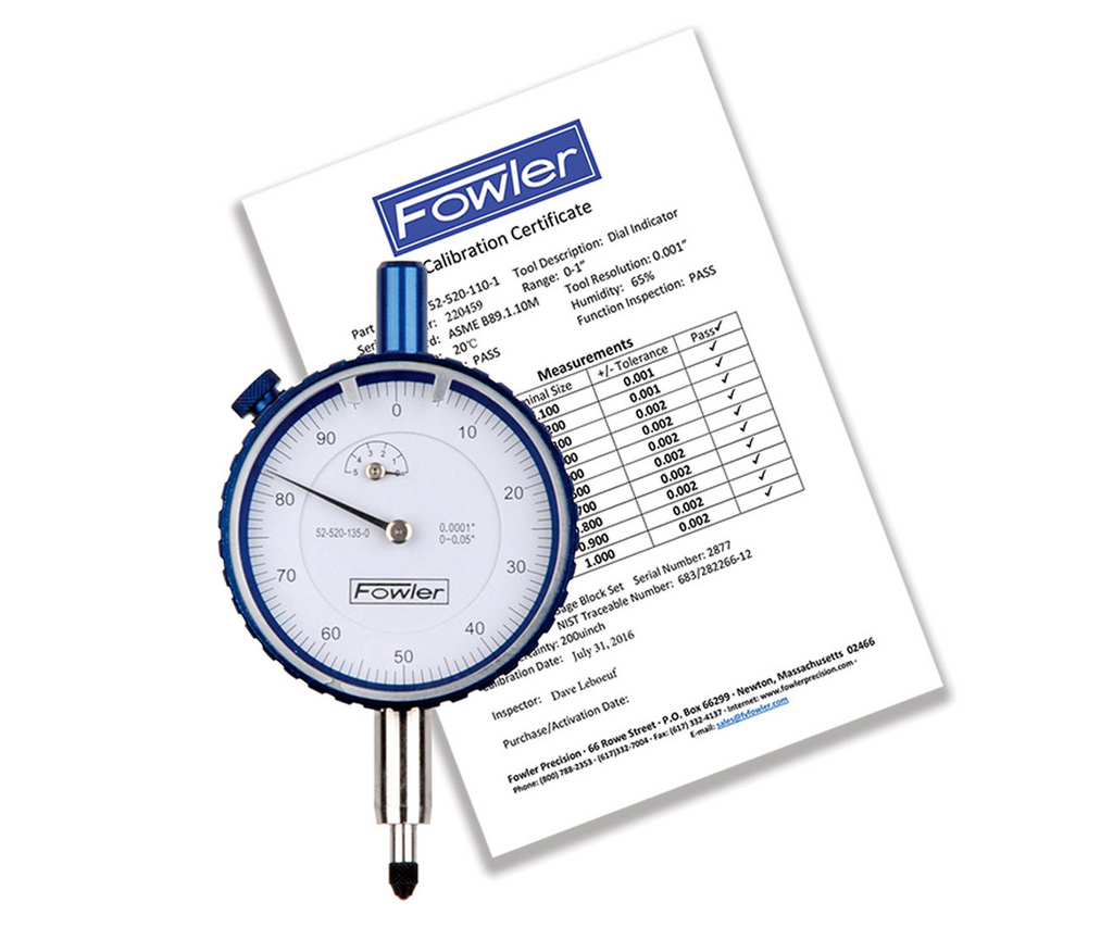 52-520-300-0 Fowler Premium Dial Indicator 10mm Dial Indicators Fowler   
