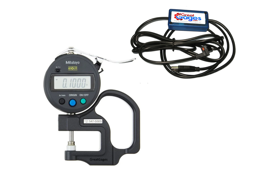 547-500S-USB Mitutoyo Thickness Gage to USB Package Digital Thickness Gage Mitutoyo   