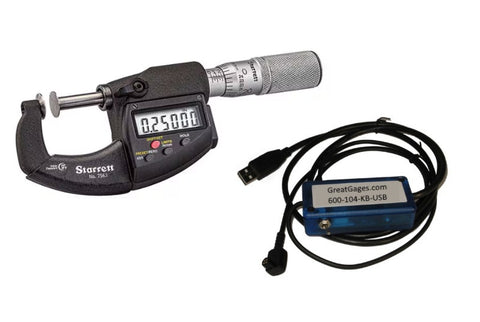 756.1FL-1-USB Starrett Disc Micrometer 0-1