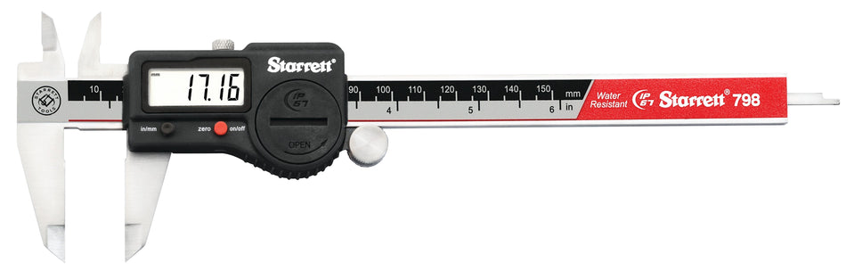 798A-6/150 Starrett 0-6" IP67 Coolant-Proof Electronic Caliper without SPC Output