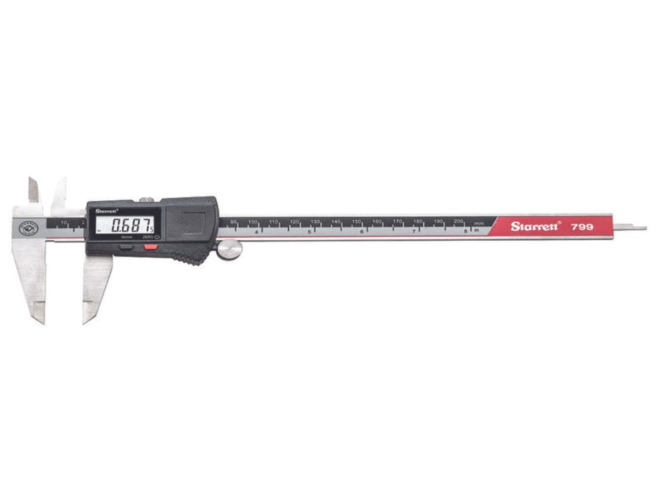 EC799A-8/200 Starrett 0-8" Electronic Caliper without SPC Output