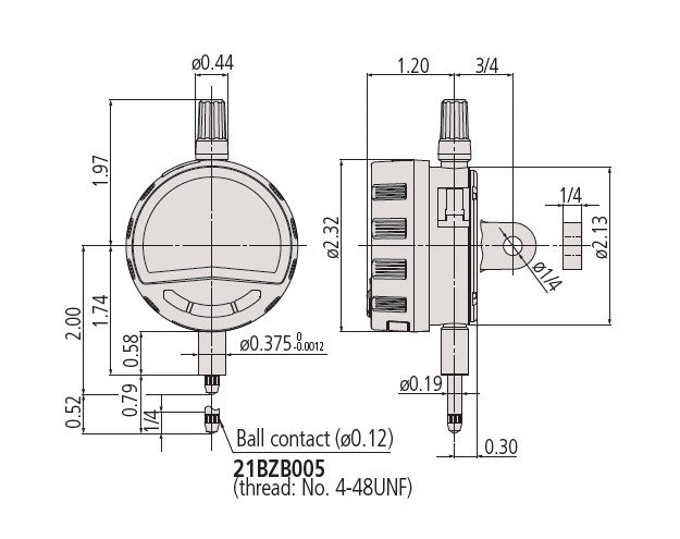 543-702-02-CAL Mitutoyo Digimatic Indicator .5" Range - .00002" Res with CAL Cert