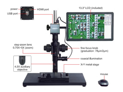 ISM-DL302 INSIZE HDMI Digital Microscope with 13.3