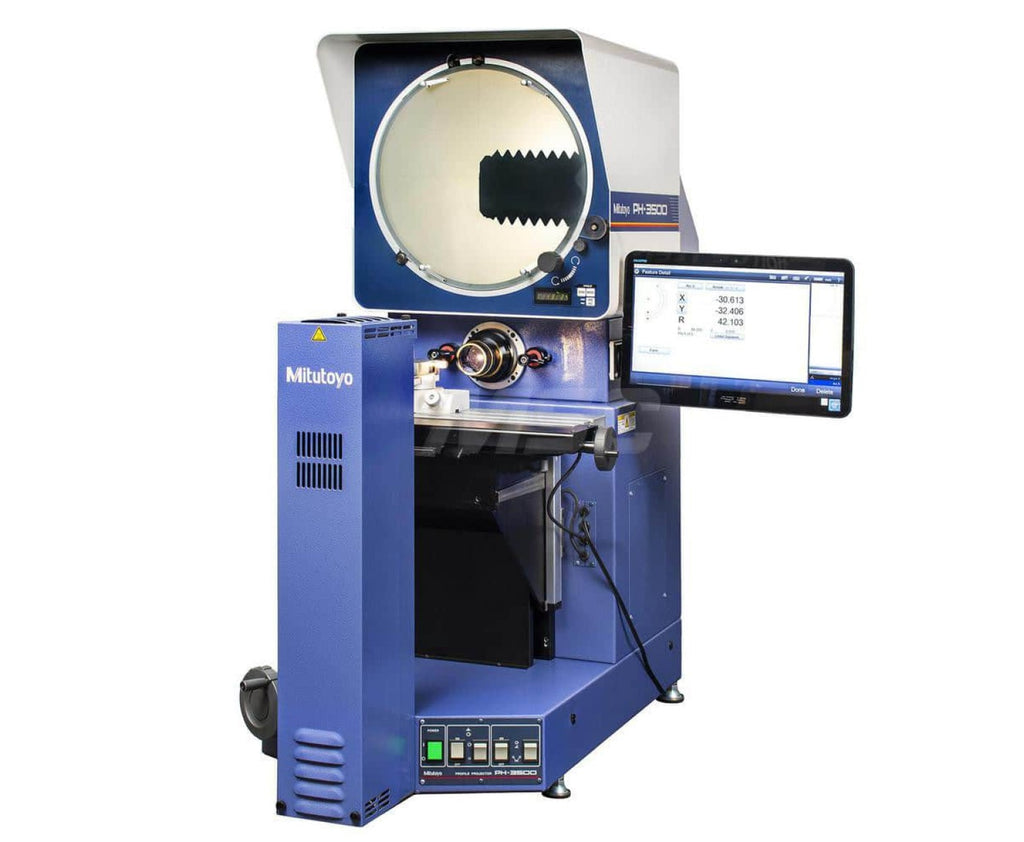 PH-3515F Mitutoyo Optical Comparator w/ M2 Geometric Display, Edge Detection & Comparator Stand