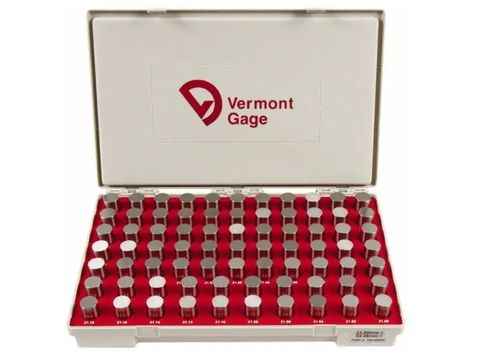 Vermont Steel Metric Gage Pin Set 21.00mm - 22.48mm Vermont Pin Gages Vermont   