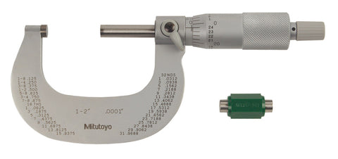 101-114 Mitutoyo Satin-Chrome Micrometer 1-2