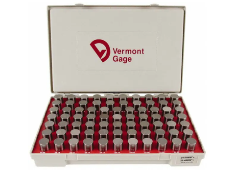 Vermont Steel Metric Gage Pin Set 24.00mm - 25.48mm Vermont Pin Gages Vermont   