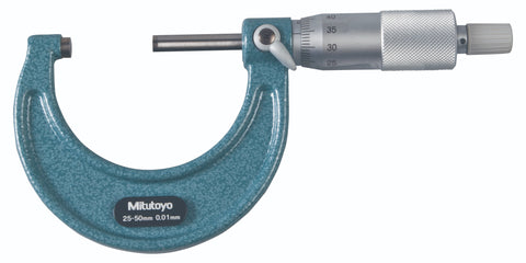 103-138 Mitutoyo Micrometer 25-50mm, .001mm Grad Standard Micrometers Mitutoyo   