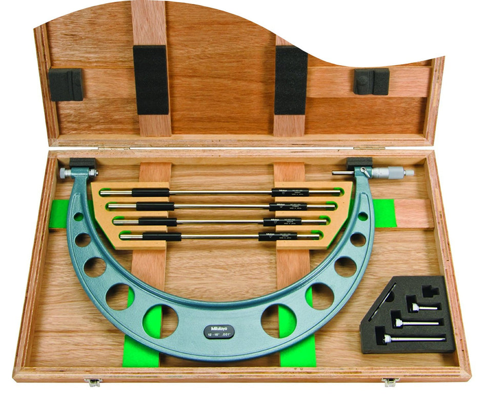 104-152 Mitutoyo Micrometer w/ Interchangeable Anvils 12-16" Standard Micrometers Mitutoyo   