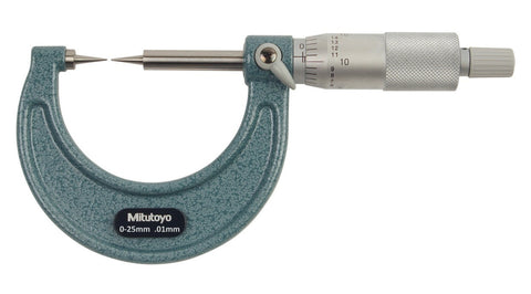 112-165 Mitutoyo 15?ø Carbide Point Micrometer 0-25mm Standard Micrometers Mitutoyo   