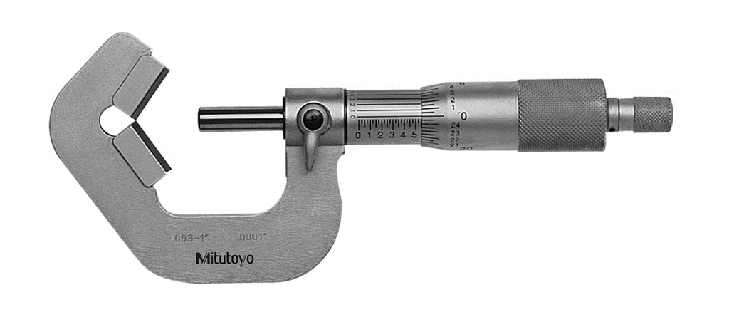 114-135 Mitutoyo V-Anvil Micrometer .09 - 1.0
