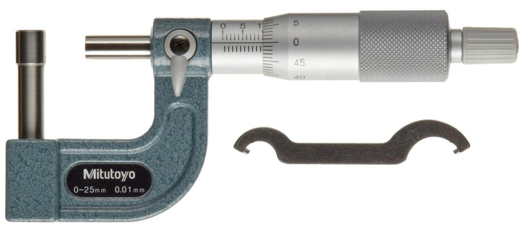 Mitutoyo Micromètre IP65 Digimatic à touches fines étagées, 0-25mm face Mitutoyo Micromètre IP65 Digimatic à touches fines étagées, 0-25mm face