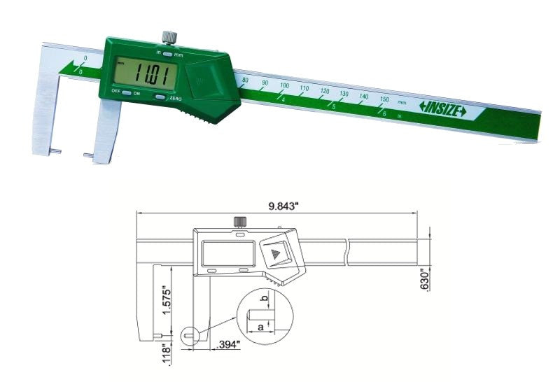 1185-150A Electronic Outside Point Caliper Point Caliper Insize   